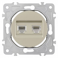 Розетка двойная rj-11 и ethernet rj...